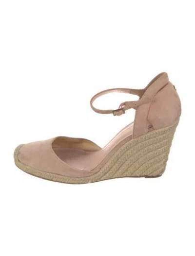Pre-owned Kate Spade Suede Espadrilles In Pink