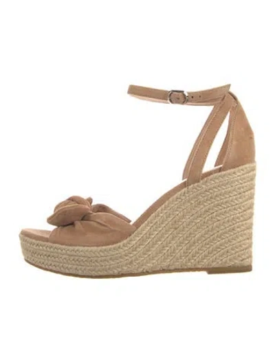 Pre-owned Kate Spade Suede Espadrilles In Pink