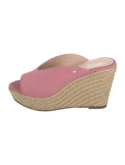Pre-owned Kate Spade Suede Espadrilles In Pink