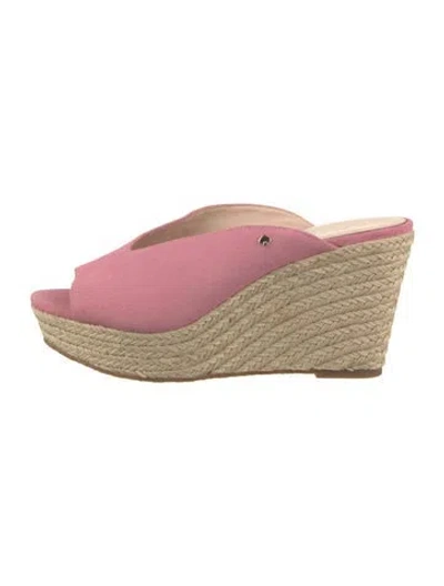 Pre-owned Kate Spade Suede Espadrilles In Pink