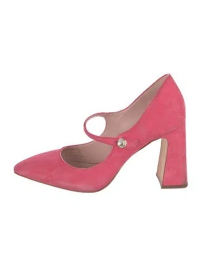 Pre-owned Kate Spade Suede Floral Print Pumps In Pink