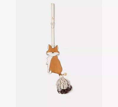 KATE SPADE SUEDE GINGER FOX BAG CHARM