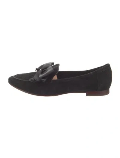 Pre-owned Kate Spade Suede Loafers In Black