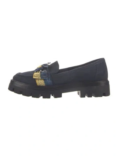 Pre-owned Kate Spade Suede Loafers In Blue