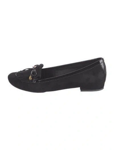 Pre-owned Kate Spade Suede Loafers In Blue