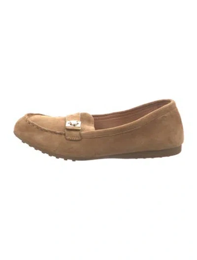 Pre-owned Kate Spade Suede Loafers In Brown/neutrals