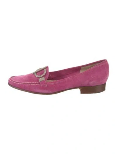 Pre-owned Kate Spade Suede Loafers In Pink