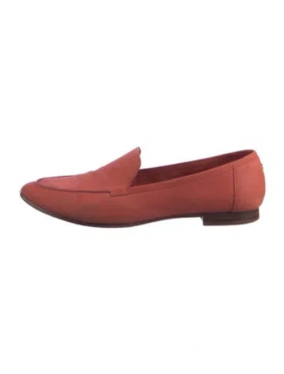 Pre-owned Kate Spade Suede Loafers In Red