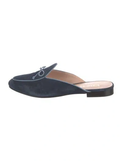 Pre-owned Kate Spade Suede Mules In Blue