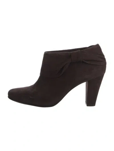 Pre-owned Kate Spade Suede Mules In Brown