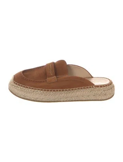 Pre-owned Kate Spade Suede Mules In Brown