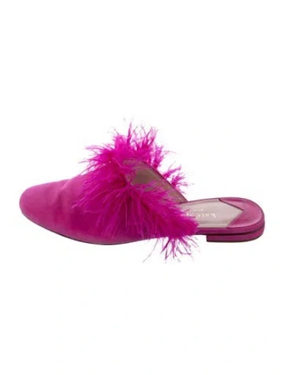 Pre-owned Kate Spade Suede Mules In Pink