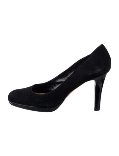 Pre-owned Kate Spade Suede Pumps In Black