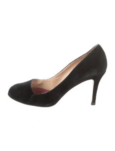 Pre-owned Kate Spade Suede Pumps In Black