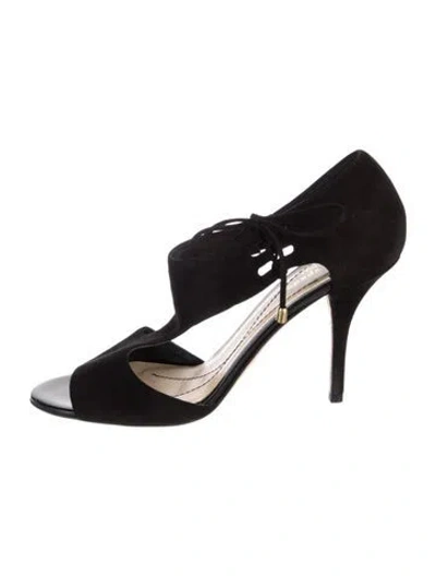 Pre-owned Kate Spade Suede Pumps In Black