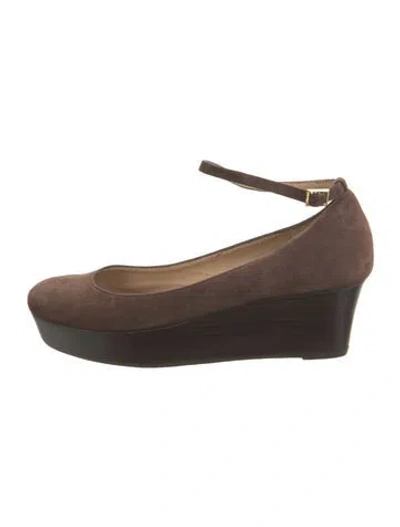 Pre-owned Kate Spade Suede Pumps In Brown