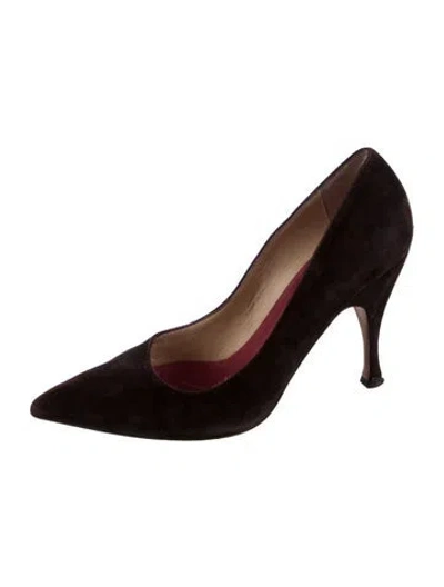 Pre-owned Kate Spade Suede Pumps In Brown