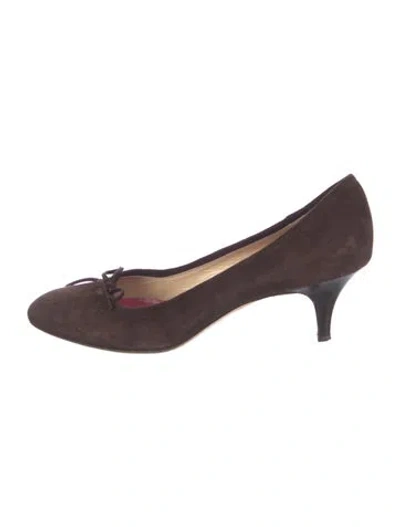 Pre-owned Kate Spade Suede Pumps In Brown