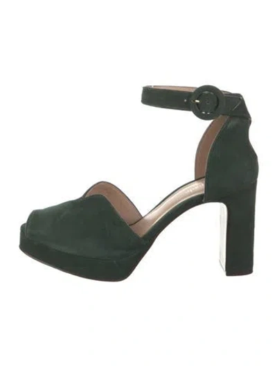 Pre-owned Kate Spade Suede Pumps In Green