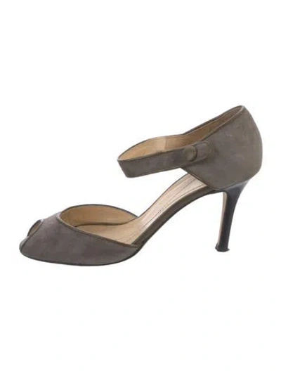Pre-owned Kate Spade Suede Pumps In Green