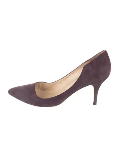 Pre-owned Kate Spade Suede Pumps In Purple