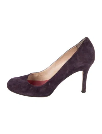 Pre-owned Kate Spade Suede Pumps In Purple