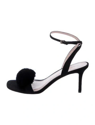 Pre-owned Kate Spade Suede Sandals In Black
