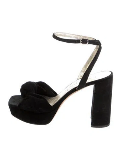 Pre-owned Kate Spade Suede Sandals In Black