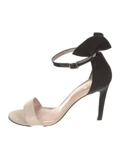Pre-owned Kate Spade Suede Sandals In Black