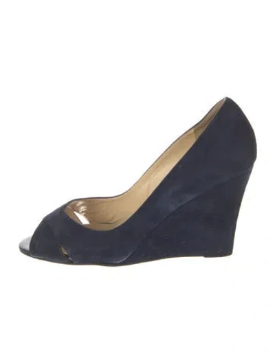 Pre-owned Kate Spade Suede Sandals In Blue