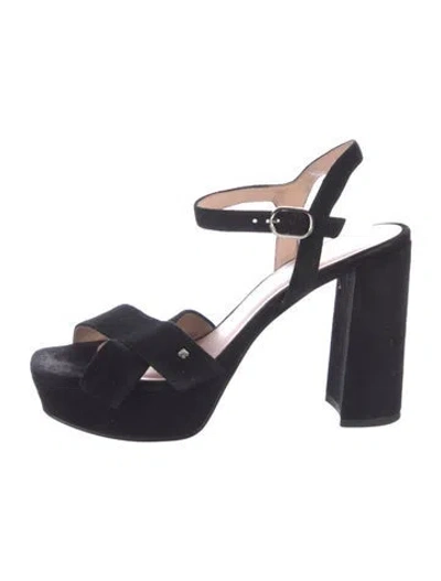 Pre-owned Kate Spade Suede Sandals In Blue