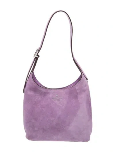 Pre-owned Kate Spade Suede Shoulder Bag In Purple