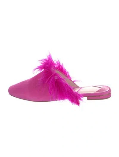 Pre-owned Kate Spade Suede Slides In Pink