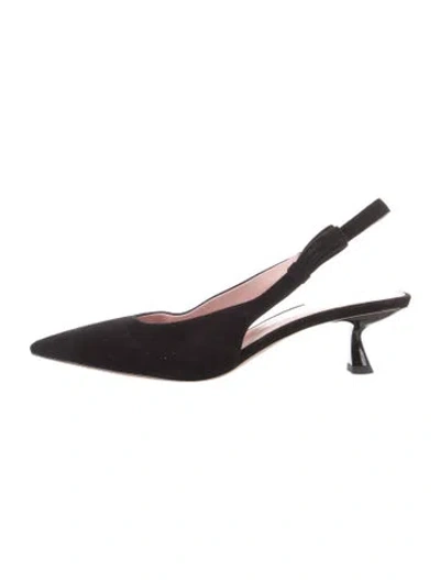 Pre-owned Kate Spade Suede Slingback Pumps In Brown