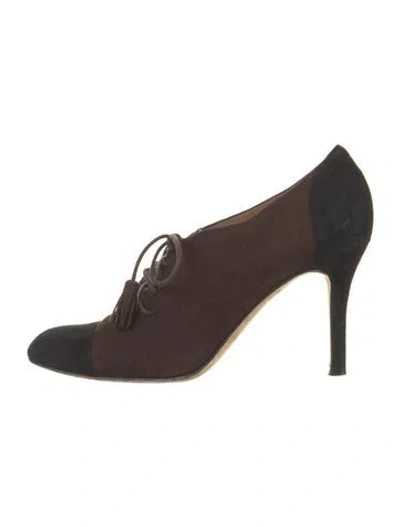 Pre-owned Kate Spade Suede Tassel Accents Pumps In Brown