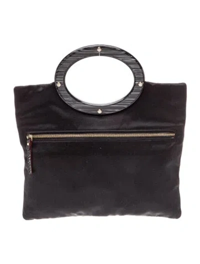 Pre-owned Kate Spade Suede Top Handle Bag In Black