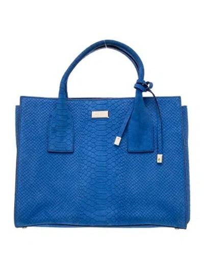 Pre-owned Kate Spade Suede Top Handle Bag In Blue