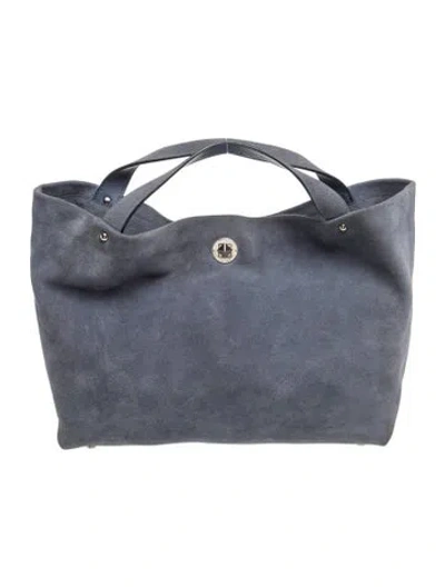 Pre-owned Kate Spade Suede Top Handle Bag In Blue