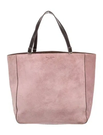 Pre-owned Kate Spade Suede Tote In Pink