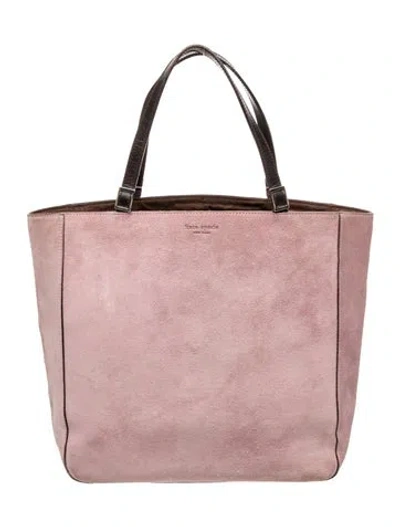Pre-owned Kate Spade Suede Tote In Pink