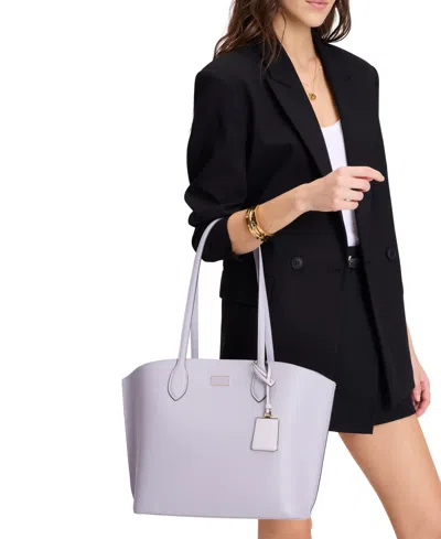 Kate Spade Suite Leather Tote Bag In Lavender Cream