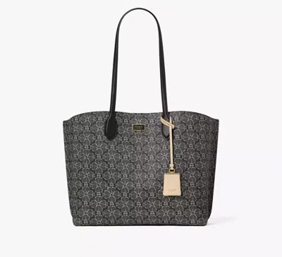 Kate Spade Suite Spade Flower Large Work Tote In Black