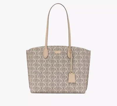 Kate Spade Suite Spade Flower Large Work Tote In Neutral