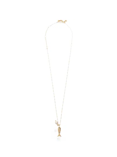 Kate Spade Summer Daze Fish-motif Necklace In Gold