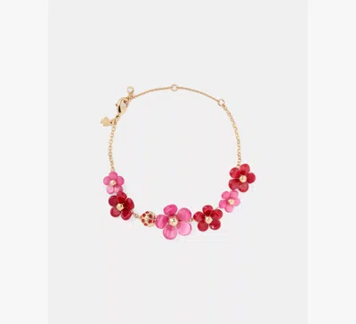 Kate Spade Gold-tone Summer Daze Flower Scatter Bracelet In Multi
