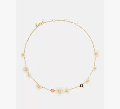 Kate Spade Summer Daze Flower Scatter Necklace In Gold