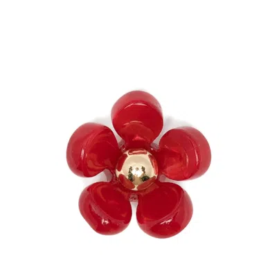 Kate Spade Summer Daze Flower Stud Earrings In Red