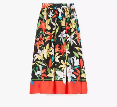 Kate Spade Summer Lilies Skirt In Multi