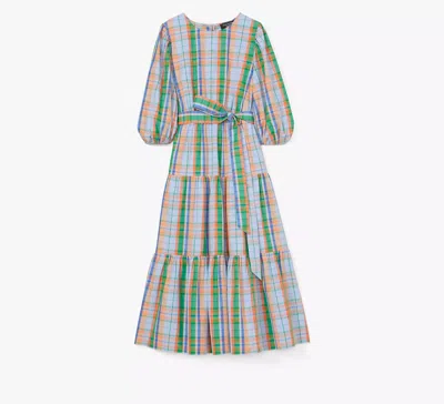 Kate Spade Sunshine Madras Lawn Dress In Cosmic Zen