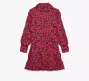 Kate Spade Sweet Hearts Pleated Dress In Classic Red
